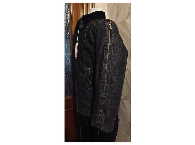 Autre Marque ICE ICEBERG  - VESTE EN JEAN GARÇON Noir Gris anthracite - vue 3