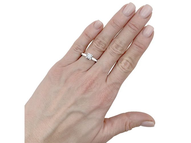 Solitaire Cartier, '1895', platino. - vista 6