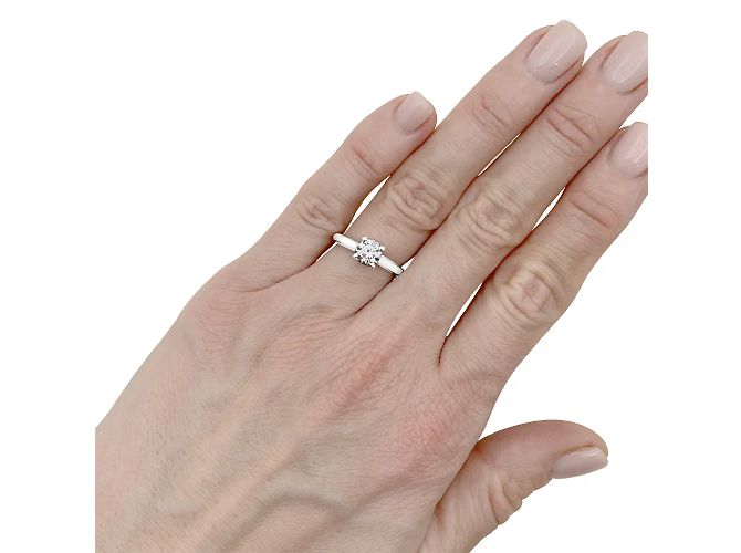 Solitaire Cartier, '1895', platino. - vista 7