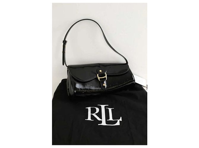 Ralph Lauren Borsa a spalla in pelle nera Nero - vista 6