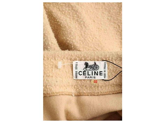 Céline Falda de lana beige - vista 5