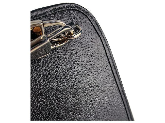 Gucci Borsa a tracolla in pelle intrecciata nera Nero - vista 16