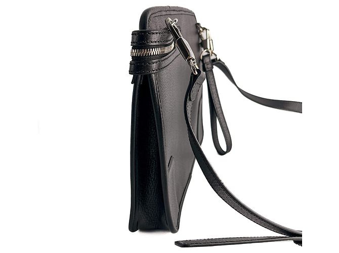 Gucci Borsa a tracolla in pelle intrecciata nera Nero - vista 7