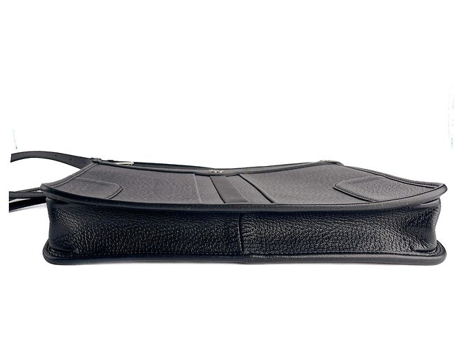 Gucci Borsa a tracolla in pelle intrecciata nera Nero - vista 9