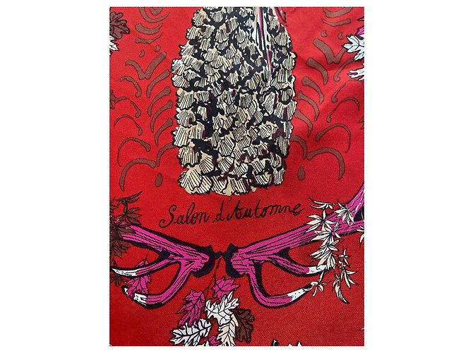 Bufanda de seda Christian Dior Castaño Rosa Blanco Roja Azul - vista 5