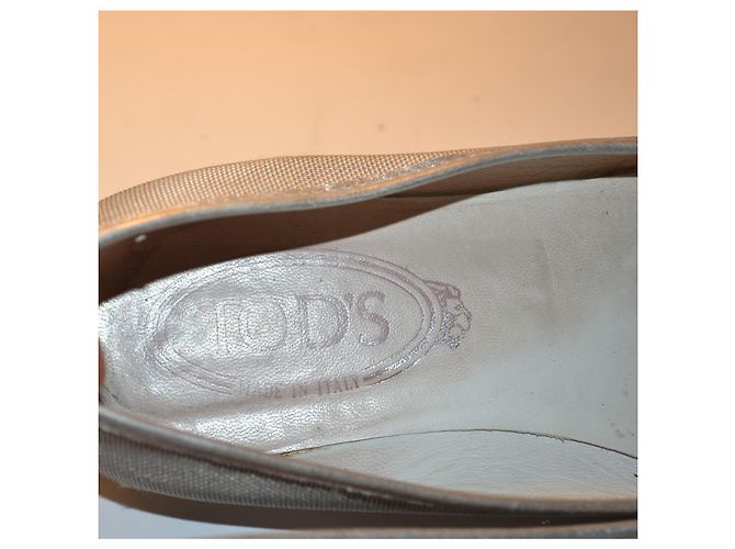 Bailarinas Tod's de piel gris plateado Plata - vista 5