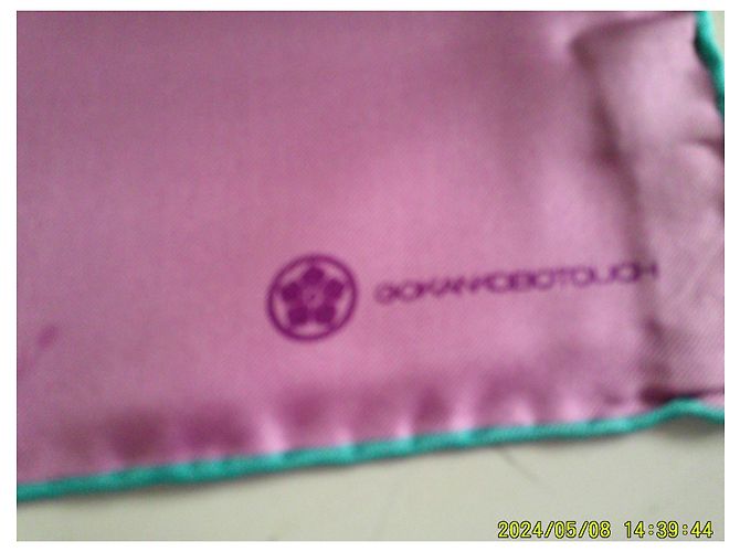 Autre Marque Sciarpa in seta GOKANGOBOTOUCH Tulipani Viola Rosa Arancio Multicolore - vista 6