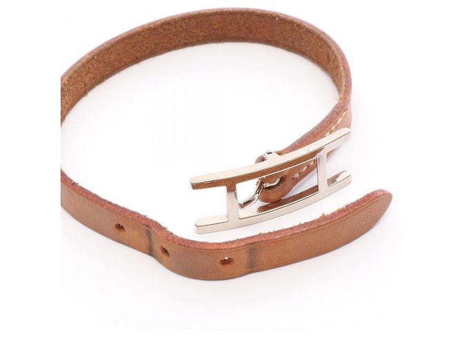 Pulsera Charm Hermès en Marrón y Plata Castaño - vista 3