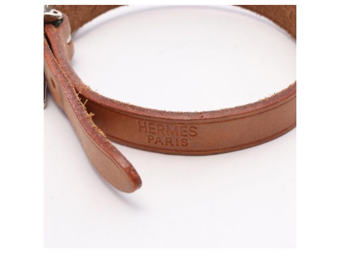 Pulsera Charm Hermès en Marrón y Plata Castaño - vista 4