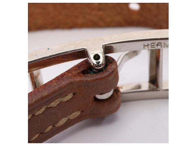 Pulsera Charm Hermès en Marrón y Plata Castaño - vista 7