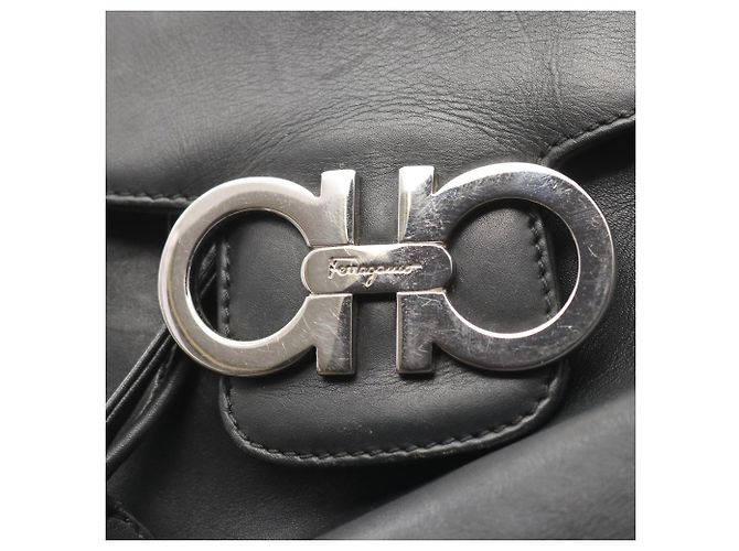 Zaino Double Gancini Salvatore Ferragamo Marrone - vista 7