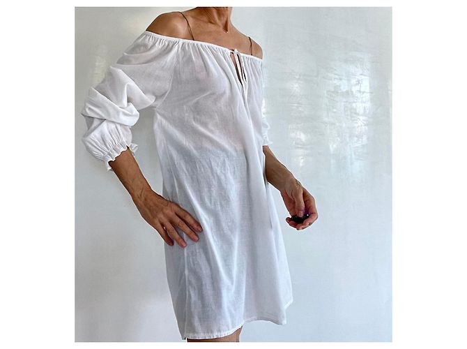 Autre Marque Túnica larga blanca 100% voile de algodón talla 38-40-42 Blanco - vista 14