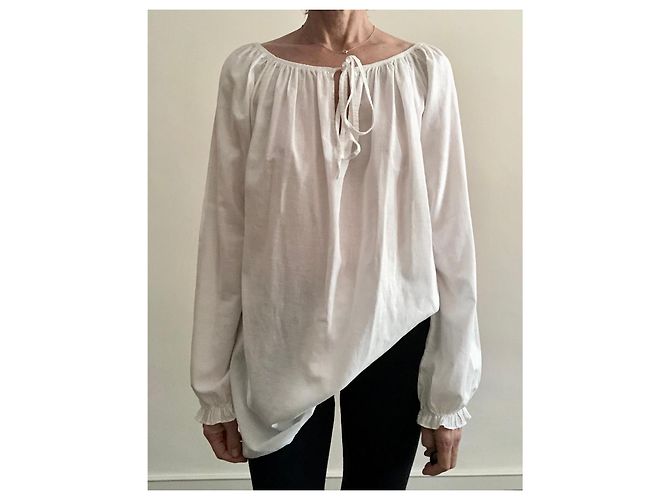 Autre Marque Túnica larga blanca 100% voile de algodón talla 38-40-42 Blanco - vista 15