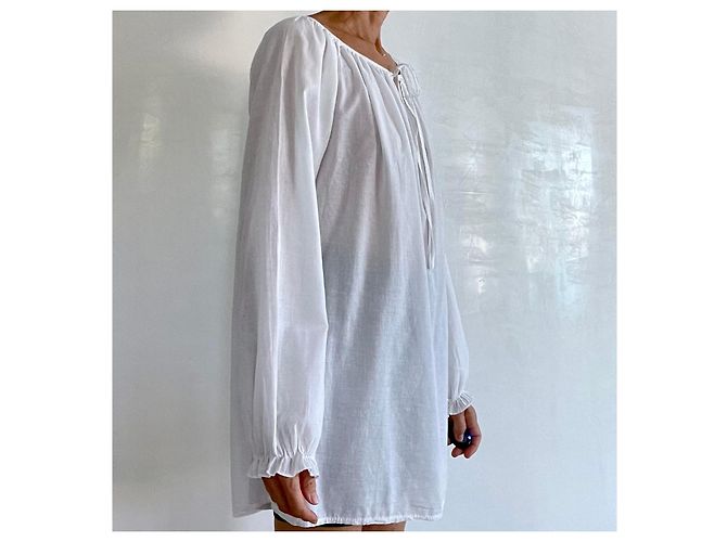 Autre Marque Túnica larga blanca 100% voile de algodón talla 38-40-42 Blanco - vista 2