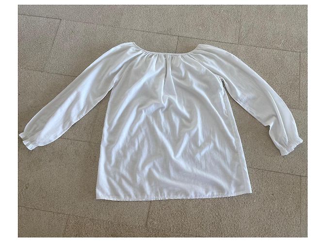 Autre Marque Túnica larga blanca 100% voile de algodón talla 38-40-42 Blanco - vista 4