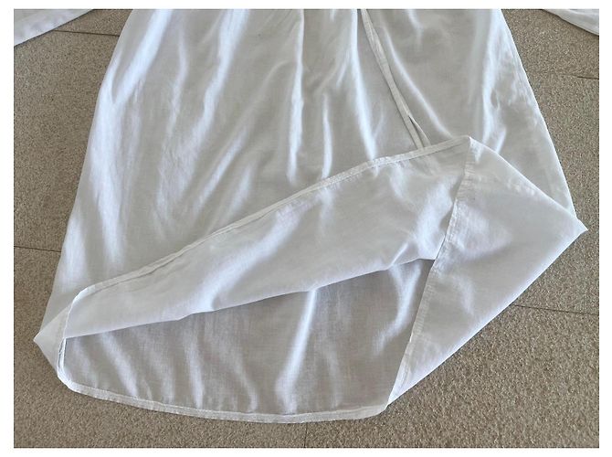 Autre Marque Túnica larga blanca 100% voile de algodón talla 38-40-42 Blanco - vista 7