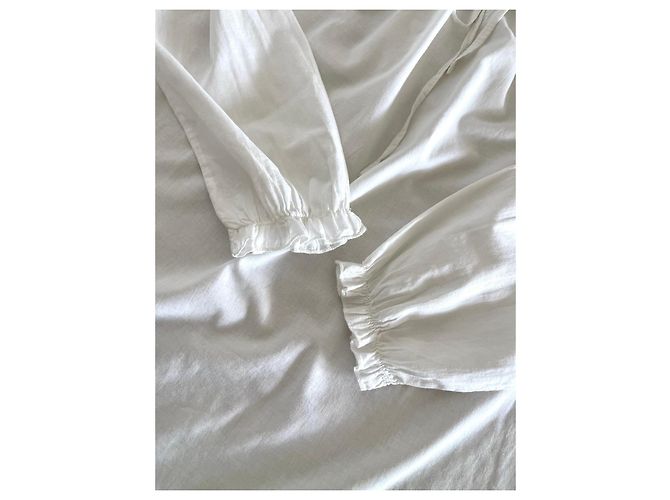 Autre Marque Túnica larga blanca 100% voile de algodón talla 38-40-42 Blanco - vista 9