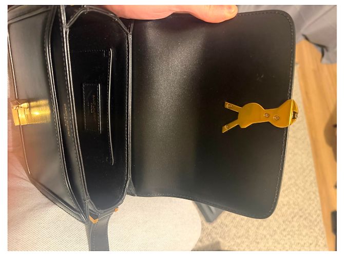 Yves Saint Laurent Borsa Solférino in pelle nera Nero - vista 12