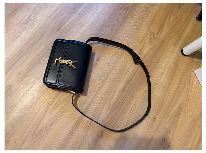 Yves Saint Laurent Borsa Solférino in pelle nera Nero - vista 2