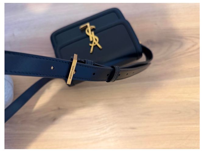 Yves Saint Laurent Borsa Solférino in pelle nera Nero - vista 4