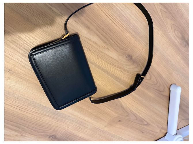 Yves Saint Laurent Borsa Solférino in pelle nera Nero - vista 5