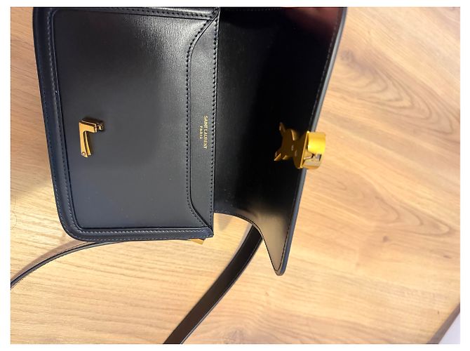 Yves Saint Laurent Borsa Solférino in pelle nera Nero - vista 6