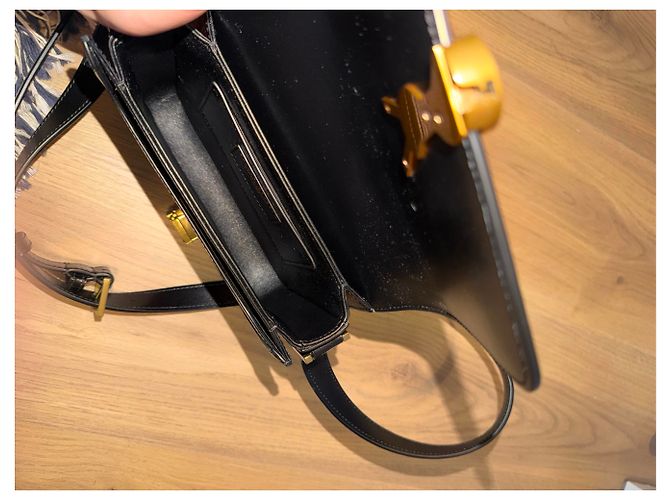 Yves Saint Laurent Borsa Solférino in pelle nera Nero - vista 7