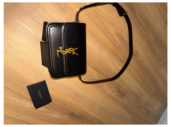 Yves Saint Laurent Borsa Solférino in pelle nera Nero - vista 8
