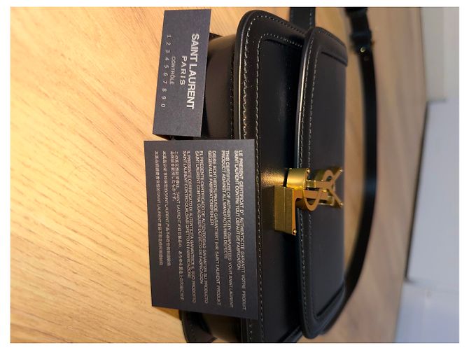 Yves Saint Laurent Borsa Solférino in pelle nera Nero - vista 9
