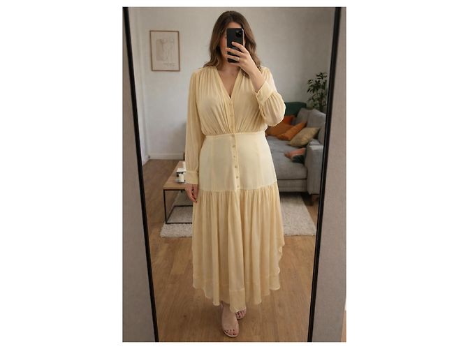 Vestido largo Chloé - Hecho en Francia - Talla 42 Mujer - Amarillo - vista 2