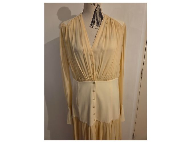 Vestido largo Chloé - Hecho en Francia - Talla 42 Mujer - Amarillo - vista 3