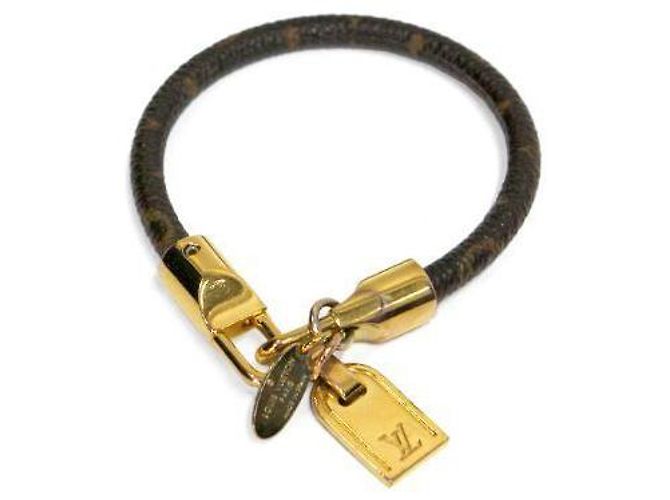 Louis Vuitton Bracciale in Oro Monogramma Marrone - vista 3