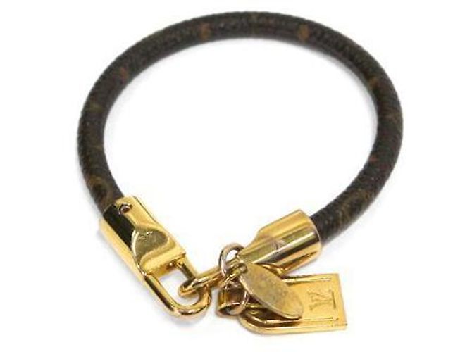 Louis Vuitton Bracciale in Oro Monogramma Marrone - vista 4