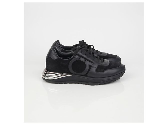Salvatore Ferragamo Sneakers Brooklyn Nero - vista 2