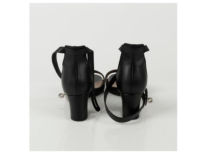 Hermès Manège Riemchensandalen Schwarz - Ansicht 12