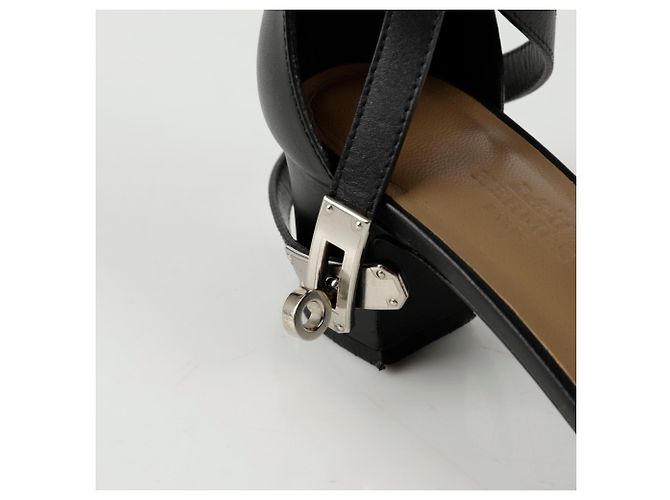 Hermès Manège Riemchensandalen Schwarz - Ansicht 6