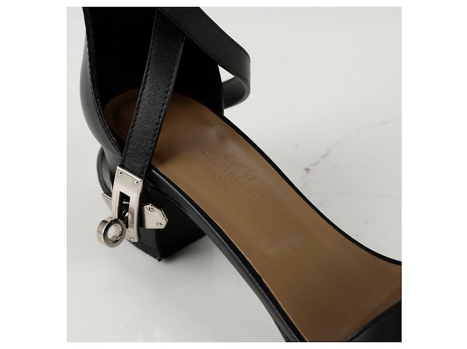 Hermès Manège Riemchensandalen Schwarz - Ansicht 7