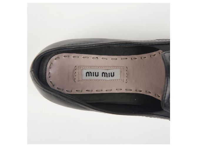Miu Miu Slip-On Sneakers mit Metallkappe Größe Schwarz - Ansicht 13