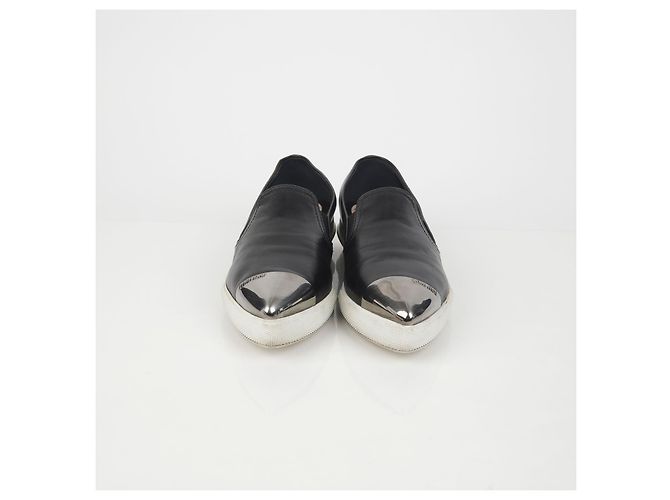 Miu Miu Slip-On Sneakers mit Metallkappe Größe Schwarz - Ansicht 4