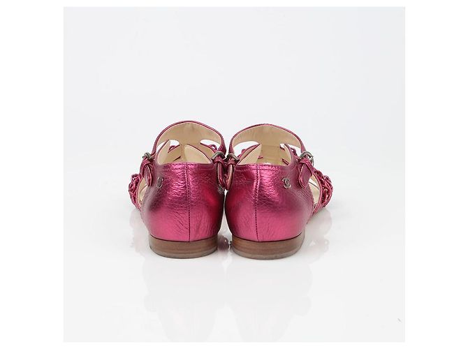 Chanel Sandali Metallici con Catena Taglia Rosa - vista 5