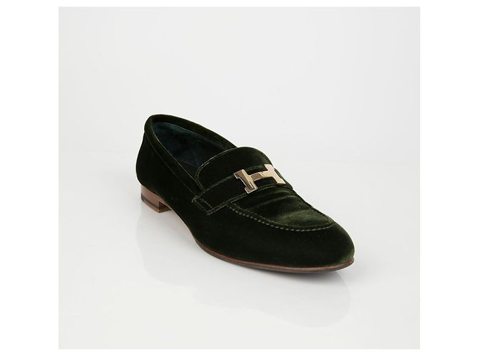 Hermès Mocassino in velluto Parigi Taglia Marrone - vista 2