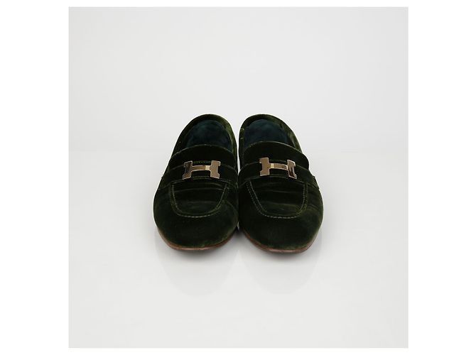 Hermès Mocassino in velluto Parigi Taglia Marrone - vista 4
