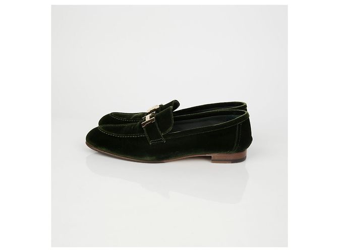 Hermès Mocassino in velluto Parigi Taglia Marrone - vista 6