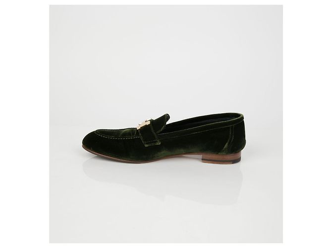 Hermès Mocassino in velluto Parigi Taglia Marrone - vista 9