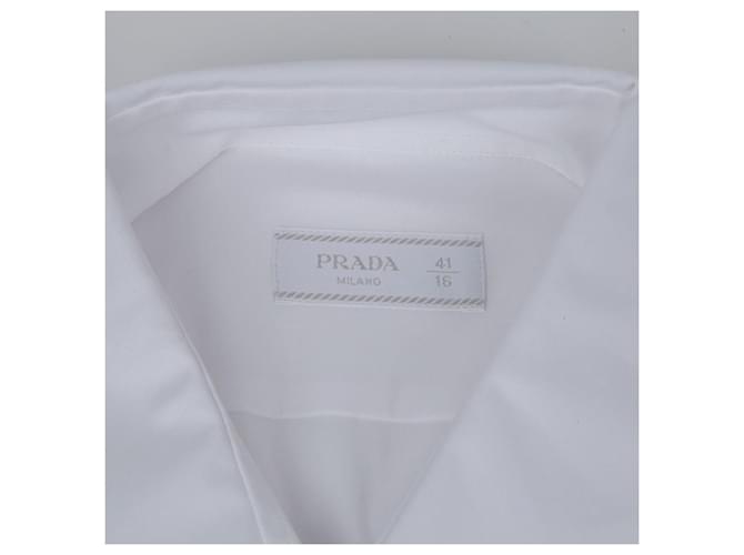 Prada Solid Shirt Size White - view 4