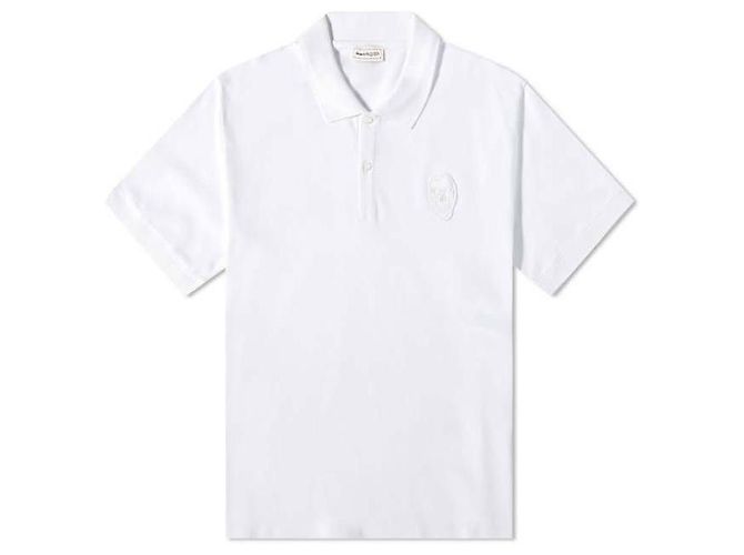 Alexander Mcqueen Polo de manga curta com patch de caveira - vista 4