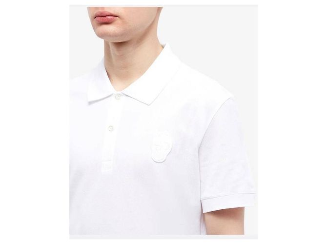 Alexander Mcqueen Polo de manga curta com patch de caveira - vista 8