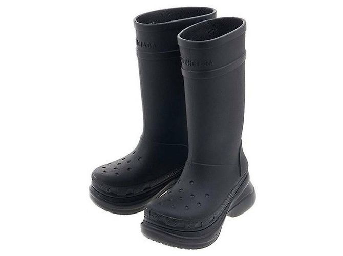 Balenciaga Stivali Crocs Nero - vista 4