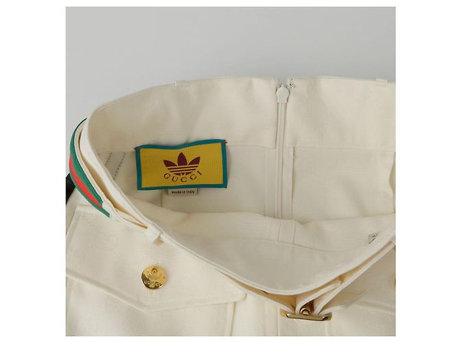 Gucci Falda Cinturón Jacquard Adidas Talla Blanco - vista 8