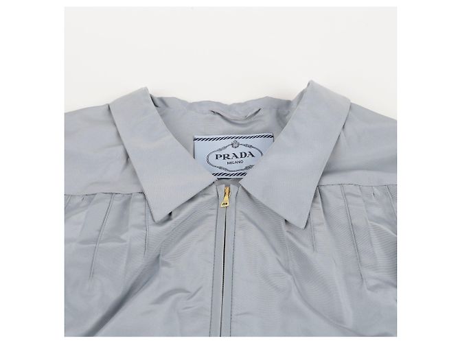 Prada Plissee-Jacke Größe Blau - Ansicht 4